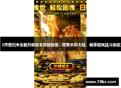 《传奇归来全新升级版本震撼登场，探索未知大陆，畅享超爽战斗体验》